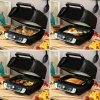 2967042 4 teplovzdusna friteza s grilom prislusenstvom a knihou receptov 12 v 1 innovagoods air fryer fryinn 6000 ocel cierna 6 l 3400 w