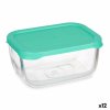 2973189 sada doz na potraviny snow box sklo polyetylen transparentna zelena 12 5 x 6 x 9 5 cm 420 ml 12 ks