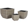 3057029 1 sada kvetinacov home esprit polypropylen ratan 3 ks 40 x 40 x 36 cm 30 x 30 x 28 cm 22 x 22 x 22 cm