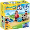 3246772 sada hraciek playmobil 1 2 3 pes chlapci 70406 6 ks