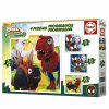 3256813 2 sada 4 puzzle educa dino spidey 3 rokov