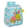 3274432 detsky batoh spongebob stay positive tyrkysova modra biela 32 x 38 x 12 cm