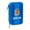 3276232 dvojity peracnik plumier r c deportivo de la coru a modra 12 5 x 19 5 x 4 cm 28 kusy