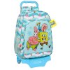 3274366 skolska taska na kolieskach spongebob stay positive modra biela 33 x 42 x 14 cm