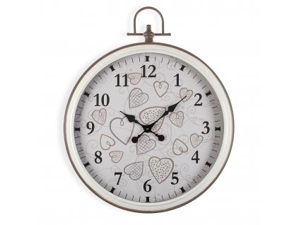 Nástenné hodiny Versa Cozy Srdcia Kov (5 x 73,5 x 60 cm)