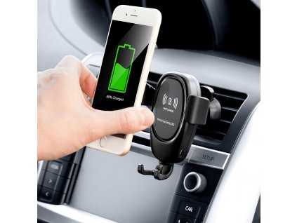 Držiak na mobil s bezdrôtovou nabíjačkou do auta Wolder InnovaGoods