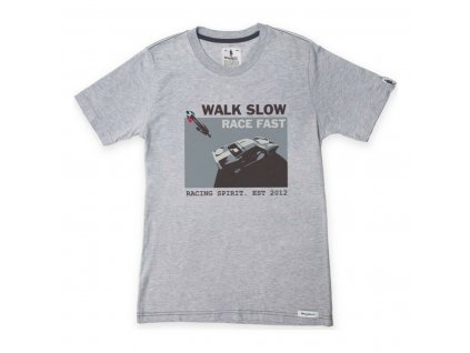 Pánske tričko s krátkym rukávom OMP Walk Slow Sivá