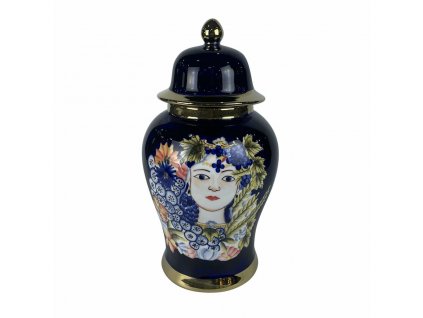 Váza DKD Home Decor Porcelán Čierna Shabby Chic (22 x 22 x 42 cm)
