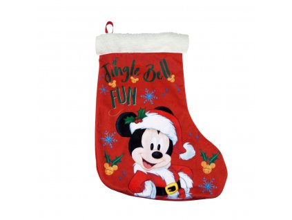 Vianočná ponožka Mickey Mouse Happy smiles Polyester (42 cm)