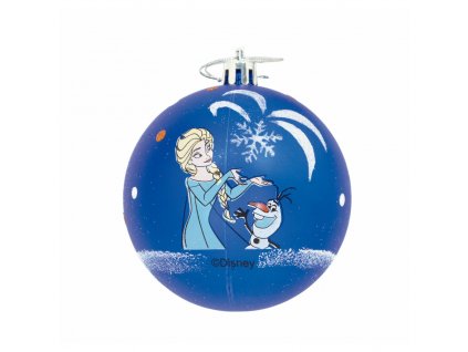 Vianočné gule Frozen Memories Plast Modrá Biela (Ø 8 cm) (6 ks)