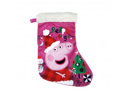 Vianočná ponožka Peppa Pig Cosy corner Polyester (42 cm)