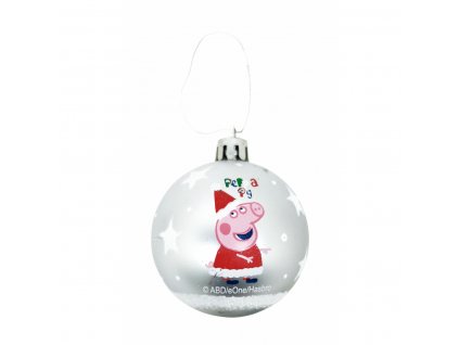 Vianočné gule Peppa Pig Cosy corner Plast Striebristá (Ø 6 cm) (10 ks)