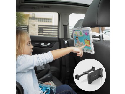 Držiak na tablet alebo mobil do auta pre pasažierov na zadných sedadlách Taholer InnovaGoods