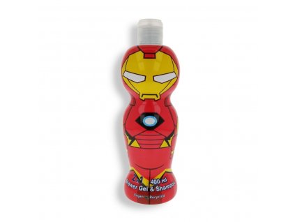 Detský sprchový gél a šampón 2 v 1 Spiderman Iron Men (400 ml)