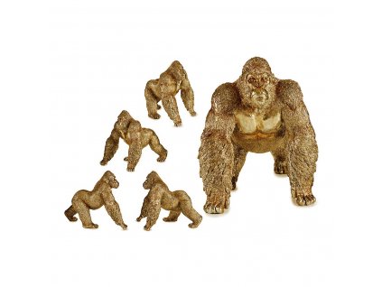 Dekorácia Gorila Zlatá Živica (30 x 35 x 44 cm)