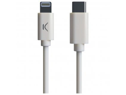 Kábel USB-C na Lightning KSIX MFI (1 m) Biela