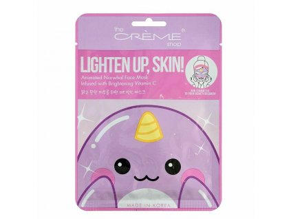 Rozjasňujúca pleťová maska The Crème Shop Lighten Up, Skin! Narwhal (25 g)