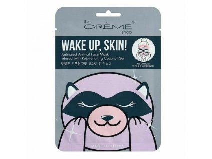 Omladzujúca pleťová maska The Crème Shop Wake Up, Skin! Raccoon (25 g)
