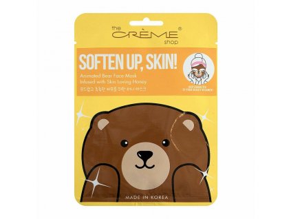 Pleťová maska proti nedokonalostiam pleti The Crème Shop Soften Up, Skin! Bear (25 g)