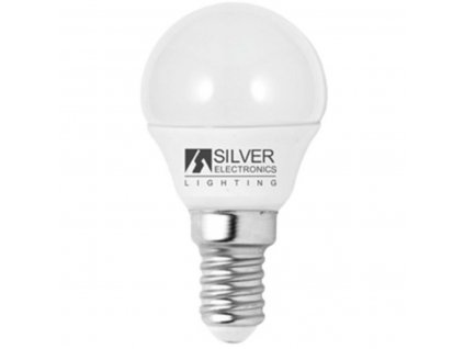 Sférická LED Žiarovka Silver Electronics Eco E14 5W Biele svetlo