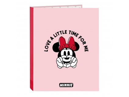 Krúžkový zakladač Minnie Mouse Me time Ružová A4 (26.5 x 33 x 4 cm)