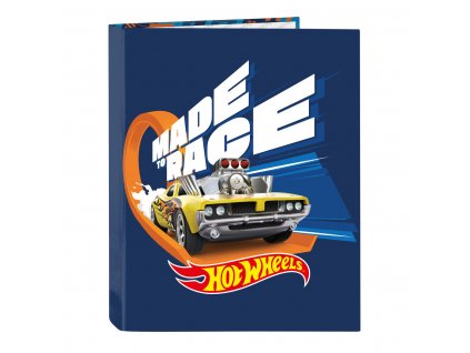 Krúžkový zakladač Hot Wheels Speed club Oranžová Námornícka modrá A4 (26.5 x 33 x 4 cm)