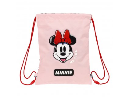 Vrecko na prezuvky Minnie Mouse Me time Ružová (26 x 34 x 1 cm)