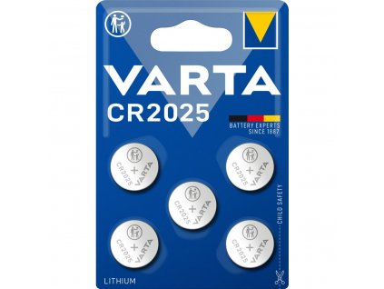 Lítiové gombíkové batérie CR2025 Varta 3 V (5 ks)