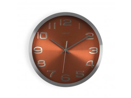 Nástenné hodiny Versa Aluminium Oranžová (4 x 30 x 30 cm)