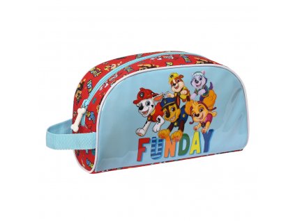 Detská kozmetická taška s pútkom The Paw Patrol Funday Červená Svetlo modrá (26 x 16 x 9 cm)