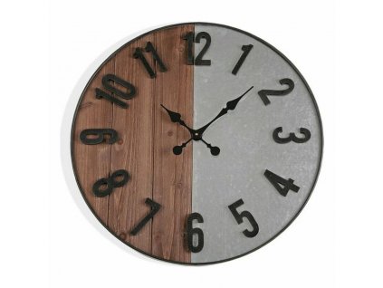 Nástenné hodiny Drevo MDF Kov (5 x 60 x 60 cm)