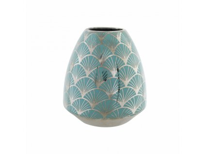 Váza DKD Home Decor Porcelán Tyrkysový Orientálny (16 x 16 x 18 cm)