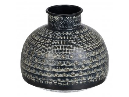 Váza Aluminium Čierna (20,5 x 20,5 x 18 cm)