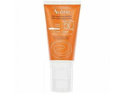 Krém na opaľovanie na tvár pre suchú a citlivú pleť Avene Bez vône SPF 50+ (50 ml)