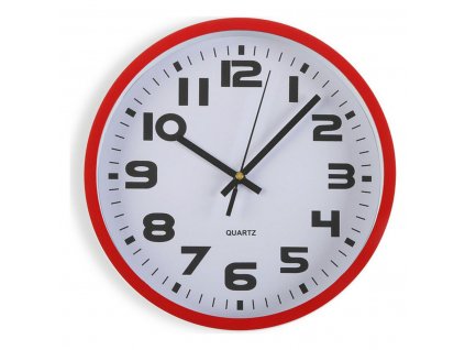 Nástenné hodiny Plast Červená (3,8 x 25 x 25 cm)