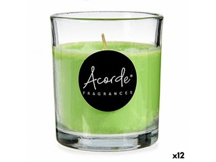 Vonné sviečky v skle Acorde Zelený čaj Zelená (7 x 7,7 x 7 cm) (12 ks)