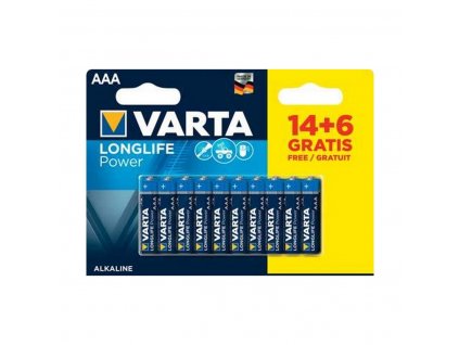 Alkalické batérie Varta Longlife Power AAA (20 ks)