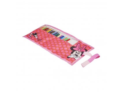 Rolovací peračník s vybavením Minnie Mouse Ružová (22 ks)