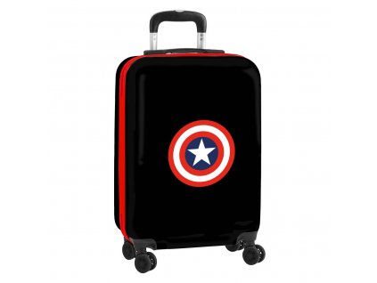 Príručný kufor na kolieskach Capitán América Čierna (34,5 x 55 x 20 cm)
