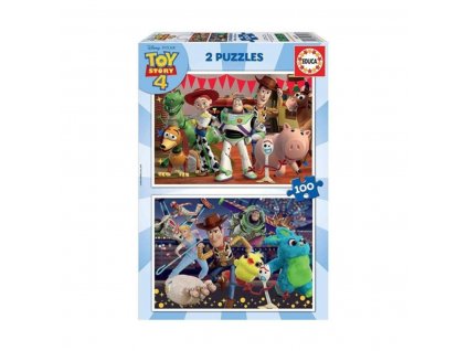 Detské puzzle 2 v 1 Toy Story Ready to play (100 dielov) (6 - 8 rokov) (40 x 28 cm)