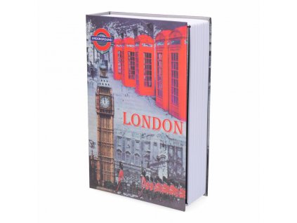 Trezor v tvare knihy Micel Londýn CFC08 M13403 Oceľ Sivá