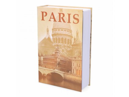 Trezor v tvare knihy Micel Paríž CFC08 M13404 Oceľ Sivá