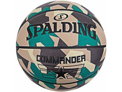 Basketbalová lopta Commander Poly Spalding 84589Z (Veľkosť 7)