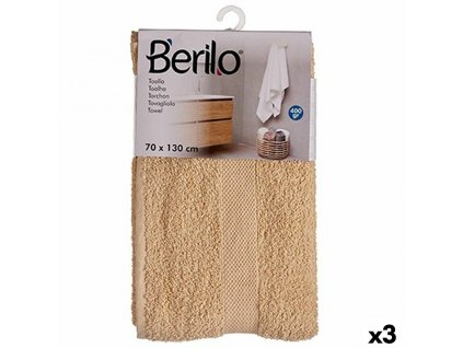 Uterák do kúpeľne Berilo Krémová (70 x 130 cm) (3 ks)