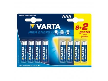 Batéria Varta LR6 AAA 1,5V High Energy (8 ks)