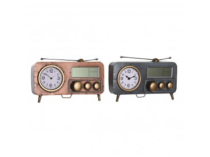 Stolné hodiny DKD Home Decor Vintage Železo (33 x 11,5 x 26 cm) (2 ks)