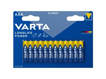 Alkalické batérie Varta Longlife Power AAA LR03 1,5 V (12 ks)