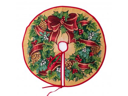 Podložka pod vianočný stromček Polyester Červená Viacfarebná (130 x 130 cm)