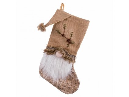 Vianočná ponožka Santa Látka Béžová (30 x 3 x 47 cm)