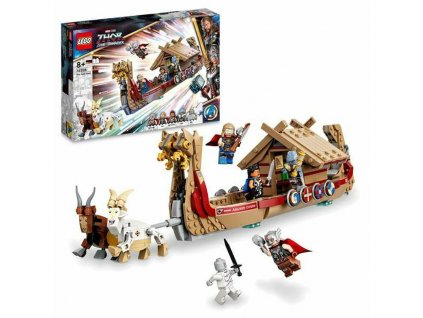 Stavebnica LEGO® Thor 76208 Love and Thunder: Kozí čln